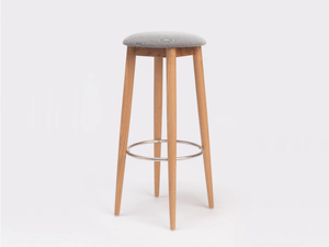 OTO - High upholstered wooden stool with footrest - Stool by ONDARRETA