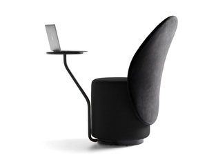 LOOMI - Upholstered armchair with swivel small table - Chair by Opinion Ciatti
