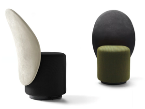 LOOMI - Upholstered leather easy chair - Armchair by Opinion Ciatti