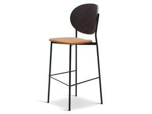COCO METAL 361-M - High steel stool with back - Stool by Origins 1971