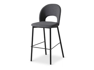 DIXIE 551 - High upholstered fabric stool with back - Stool by Origins 1971