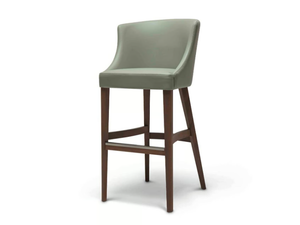 ELIAS 267 - High upholstered fabric stool with back - Stool by Origins 1971