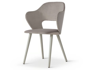 QUINN 685 - Upholstered velvet chair with armrests - Chair by Origins 1971