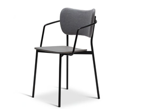 SELMA METAL 348-M - Stackable steel chair with armrests - Chair by Origins 1971