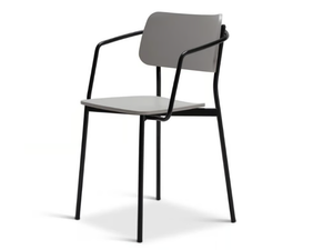 TULA METAL 321-M - Stackable steel chair with armrests - Chair by Origins 1971