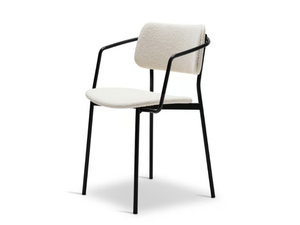 ULI METAL 332-M - Stackable steel chair with armrests - Chair by Origins 1971