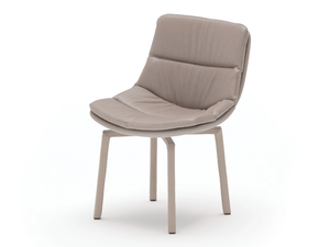 SIRIA - Swivel leather chair - Chair by Ozzio Italia