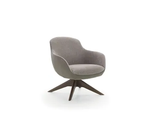 LEA - Upholstered swivel armchair - Armchair by Pacini & Cappellini