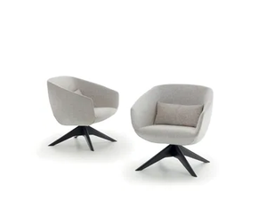 MYA - Upholstered swivel easy chair - Armchair by Pacini & Cappellini