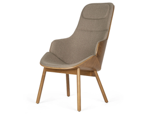 ARIA ULTRA LOUNGE WW - Upholstered fabric armchair with headrest - Armchair by Paged