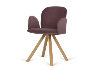 B-APRIL 2 - Upholstered trestle-based fabric chair - Chair by Paged