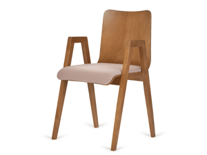 B-LINK-2120 - Stackable wooden chair with integrated cushion - Accessories by Paged