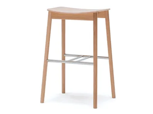C-PROP-4390 - High beech stool with footrest - Stool by Paged
