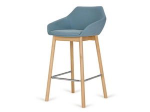 H TUK - High fabric stool with armrests - Stool by Paged