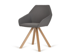TUK 2 - Upholstered trestle-based fabric chair - Chair by Paged