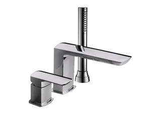 MIS 01139310 - 3 hole deck mounted bathtub tap with hand shower and diverter - Tap by PALAZZANI