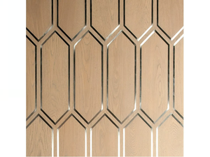 LOSANGA - Oak and stainless steel wall/floor tiles - Wall tile-stone-brick by Palazzo Morelli
