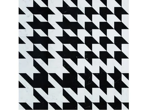 PIED DE POULE - Carrara marble and Nero Marquina wall/floor tiles - Wall tile-stone-brick by Palazzo Morelli