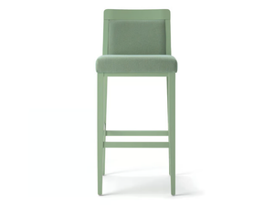 OPERA BOHEME 49EI.i6 - High beech stool with back - Stool by Palma