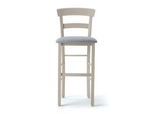 ROMA 42LJ.i2 - High beech stool with back - Stool by Palma