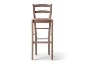 VENEZIA 42AA.i1 - High beech stool with back - Stool by Palma