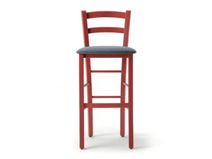 VENEZIA 42AA.i2 - High beech stool with back - Stool by Palma