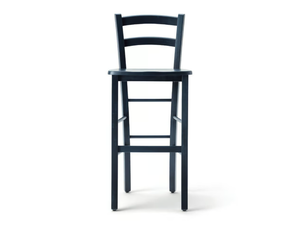 VENEZIA 42AA.m2 - High beech stool with back - Stool by Palma