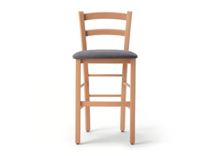 VENEZIA 42AB.i2 - High beech stool with back - Stool by Palma