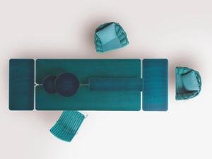 ALTOPIANO - Rectangular glass garden table - Table by Paola Lenti