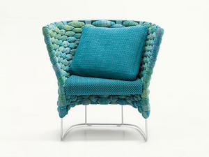 AMI - Sled base easy chair high-back - Armchair by Paola Lenti