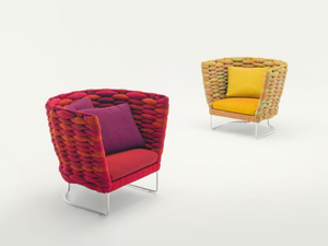 AMI - Sled base fabric armchair - Armchair by Paola Lenti