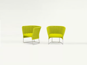 AMI - Sled base polyester garden chair - Chair by Paola Lenti