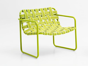 BALEARI - Powder coated aluminium garden armchair - Armchair by Paola Lenti