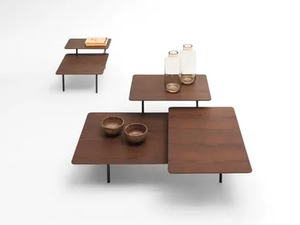 ENSEMBLE - Multi-layer wood garden side table - Side table by Paola Lenti