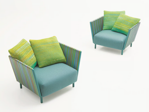 FILO - Rope garden armchair with armrests - Armchair by Paola Lenti