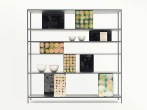 INTERMEZZO - Aluminium and steel bookcase - Cabinet by Paola Lenti