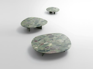 ISOLE - Low granite garden side table - Side table by Paola Lenti