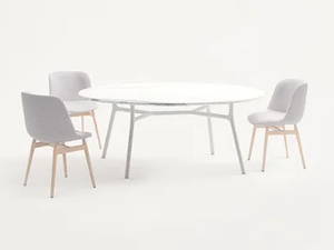 NESSO - Round marble dining table - Table by Paola Lenti