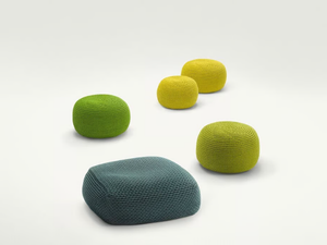 PICOT - Upholstered pouf with removable lining - Pouf by Paola Lenti