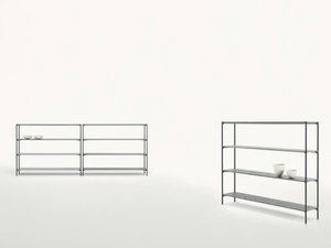 PLANO - Double-sided painted metal shelving unit - Cabinet by Paola Lenti