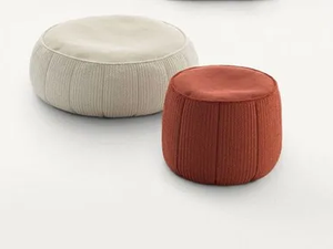 PLAY - Round fabric pouf with removable lining - Pouf by Paola Lenti
