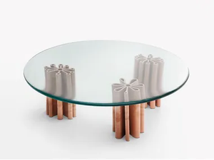 PRIMULA - Round glass garden side table - Side table by Paola Lenti