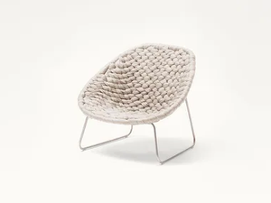 SHITO - Sled base polyester garden armchair - Armchair by Paola Lenti