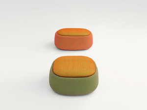 SMILE - Upholstered pouf with removable lining - Pouf by Paola Lenti