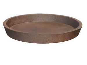 EDGWARE RUSTY LITE - Saucer in Fiber Clay - Accessories by PAOLELLI GARDEN