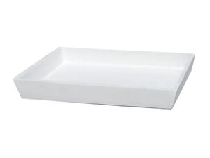 TRURO WHITE LINE - Saucer in Fiber Clay - Accessories by PAOLELLI GARDEN