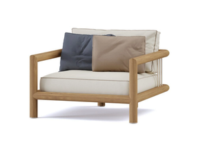 IMANE - Iroko garden armchair with armrests - Armchair by Paolo Castelli