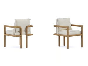 IMANE - Iroko garden chair with armrests - Chair by Paolo Castelli