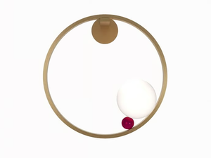 JOY - LED wall lamp in brass and blown glass - Wall lamp by Paolo Castelli