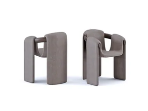 SARI - Upholstered leather chair with armrests - Chair by Paolo Castelli